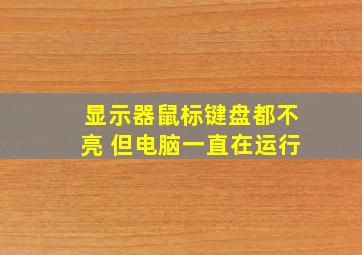 显示器鼠标键盘都不亮 但电脑一直在运行